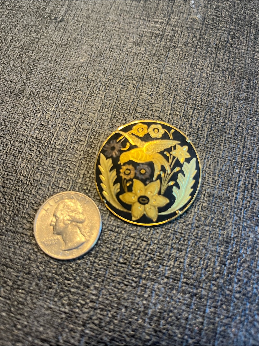Black & Gold Enamel Smart Accessory Pin